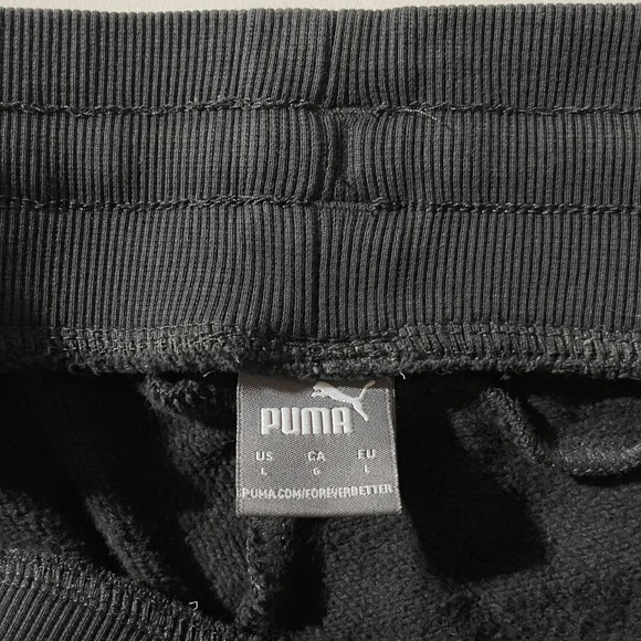 Puma Speckled Drawstring Logo Pocket Jogger Sweatpants Phantom Black Size Large - Picture 14 of 16